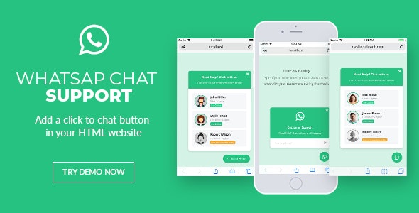 网站集成WhatsApp聊天客服系统jQuery插件V3.0