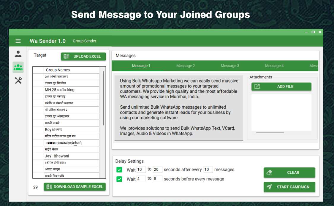 WAutoBot自动WhatsApp批量发送和群组消息发送软件V3.0.1 免激活破解版
