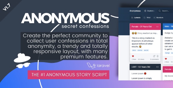 AnonyWords匿名故事社区和匿名反馈系统PHP源码V1.7.2