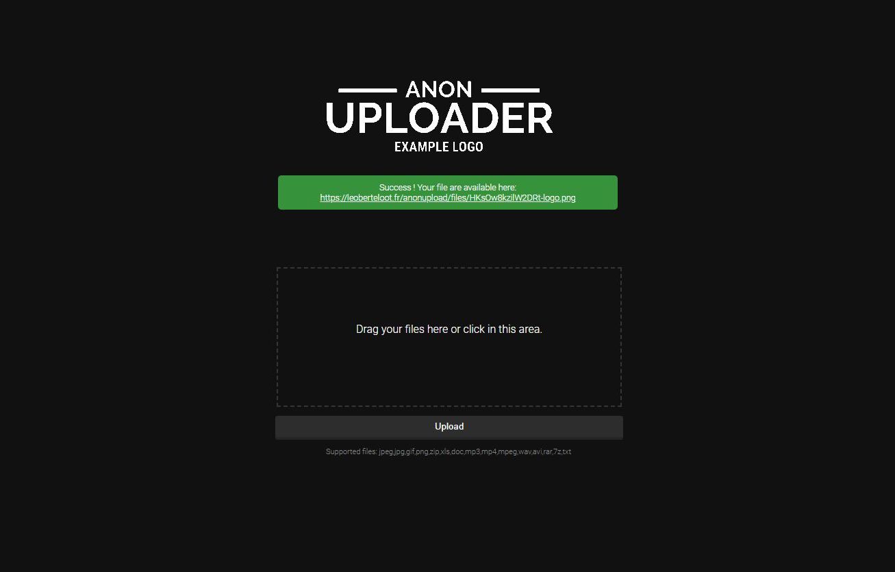 AUploader匿名文件上传分享系统PHP源码V1.1