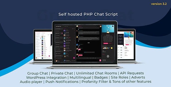 GChat Pro自托管多用户群聊/私聊/聊天室系统PHP源码V3.4 解密破解版