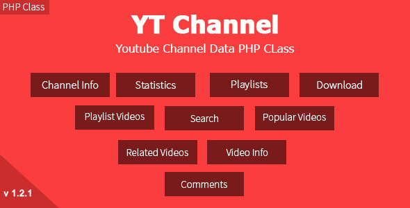 YTubeLib油管YouTube频道和视频详情API V3接口PHP封装类库V1.3.5