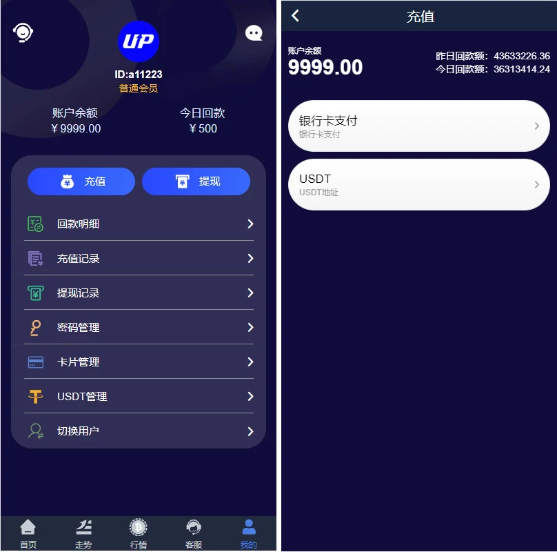 全开源可二开全新UI单中文微盘微交易系统PHP源码