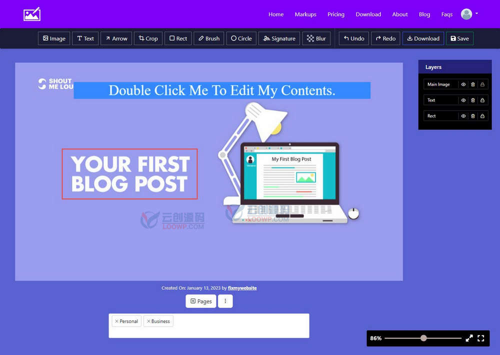 PicTool照片图片和PDF文档在线编辑器PHP源码