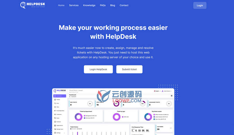 TickDesk高性能Vue.js工单系统和文档系统Laravel网站源码V3.6