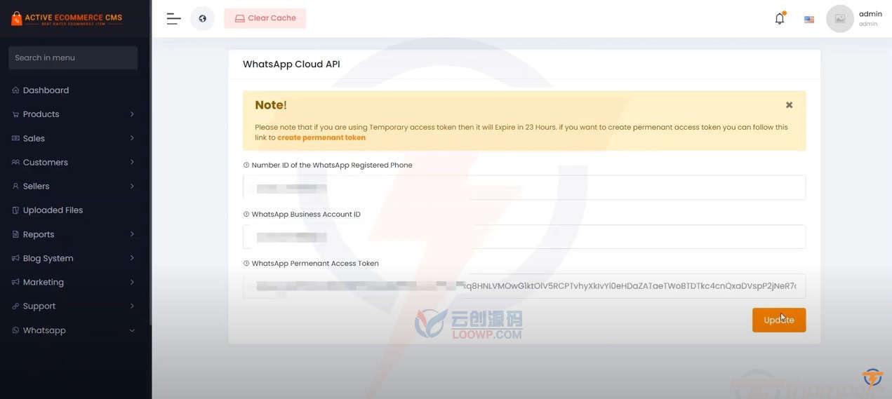 Active eCommerce CMS跨境电商平台WhatsApp消息通知系统插件V1.1