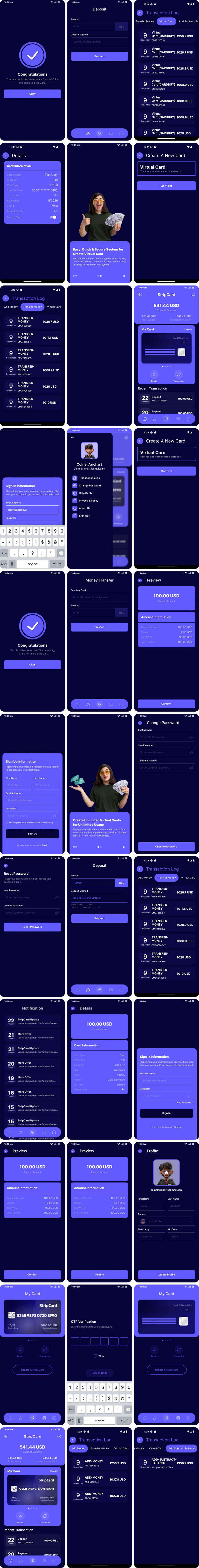 Flutter虚拟信用卡发行APP源码/Web前后端+App