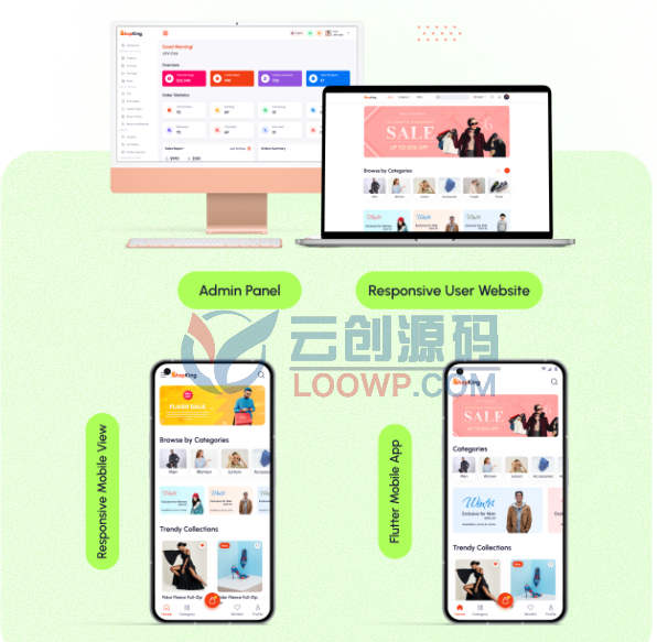 Flutter带POS和库存管理跨境电商商城购物APP源码V1.7