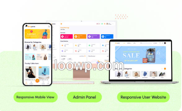 带POS跨境电商购物商城源码/支持PWA/WhatsApp下单/分店库存管理