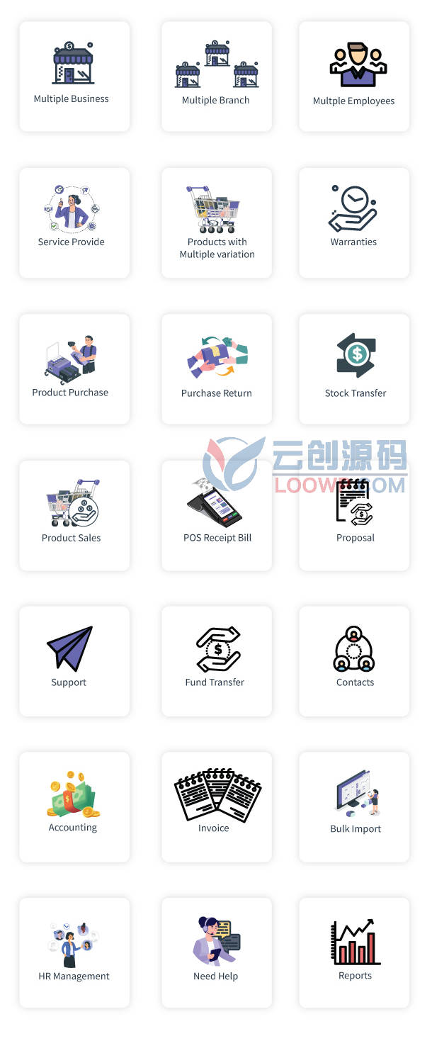 Flutter带POS商业公司ERP管理系统APP源码/含Web面板/带SaaS