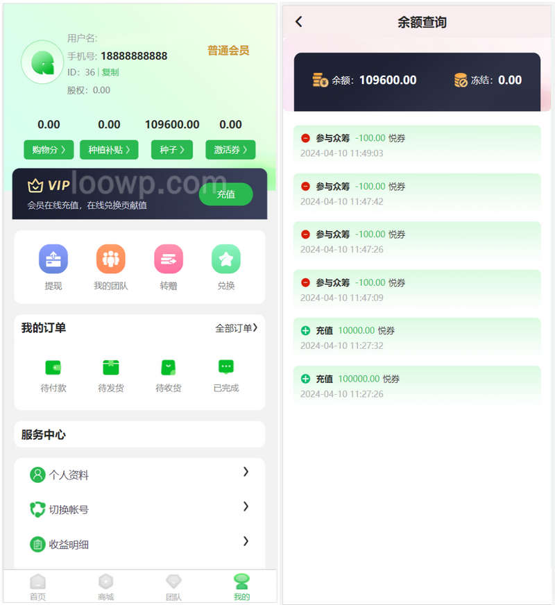 富赢之路众筹商城系统/订单认购/优购商城