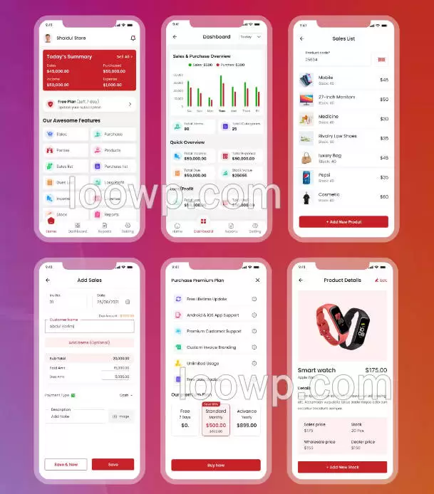 Flutter掌上POS企业进存销管理系统APP源码/含Web前后端/SaaS模式