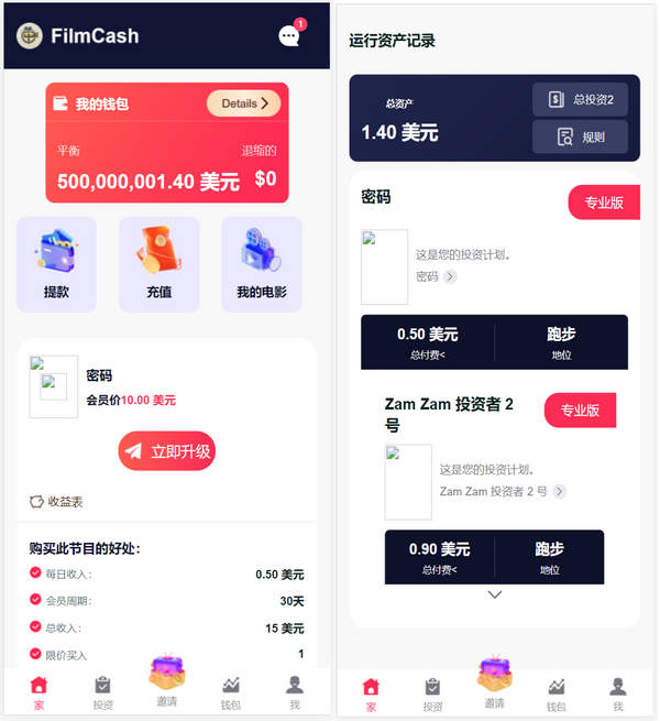 国际出海影视项目共享投资理财网站源码