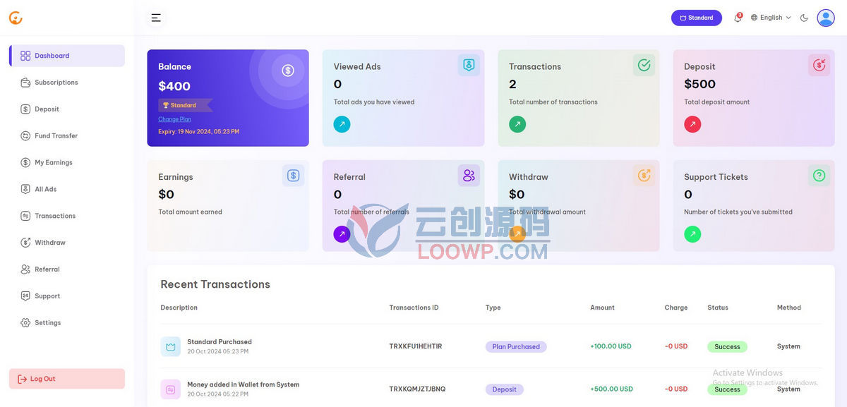 PHP广告营销活动点击计费系统网站源码