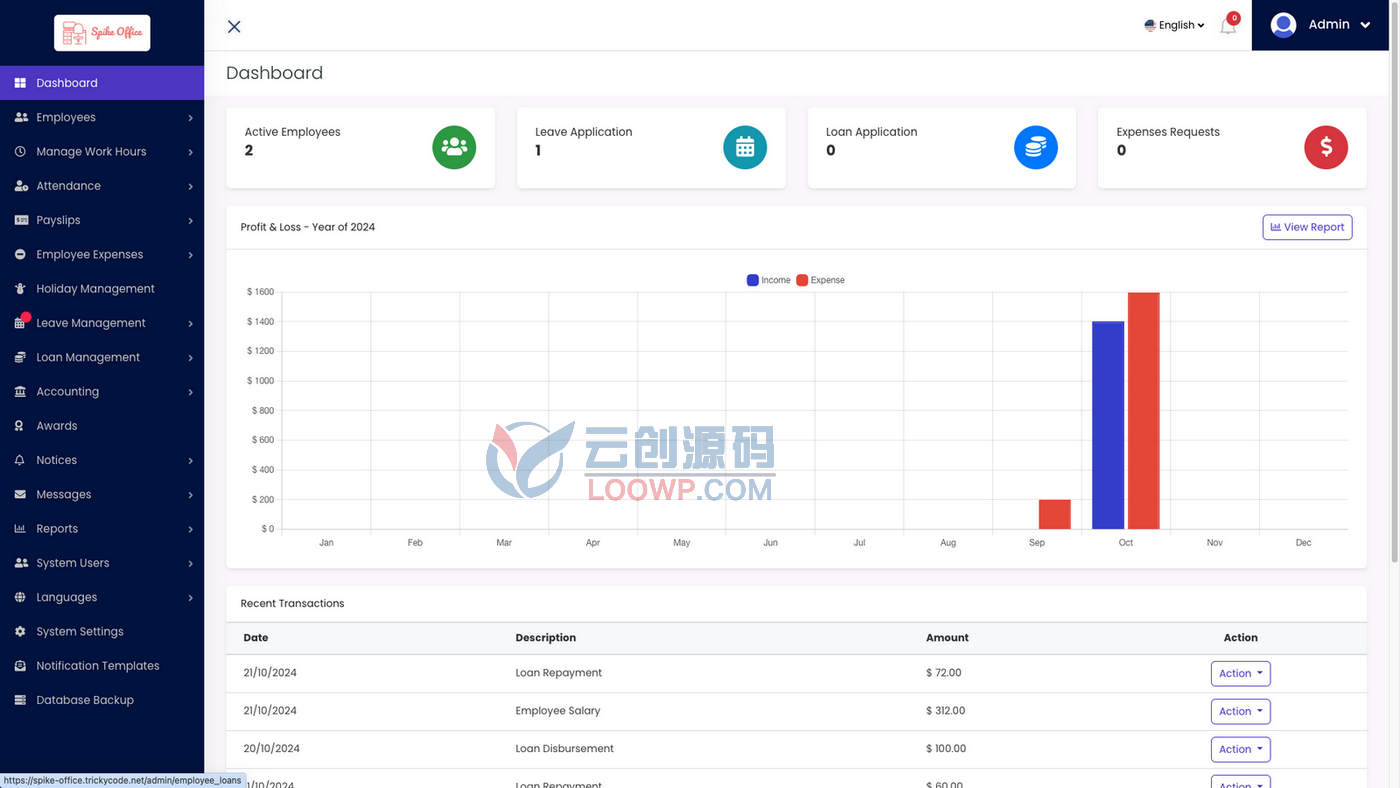 PHP企业人力资源和薪资管理系统网站源码