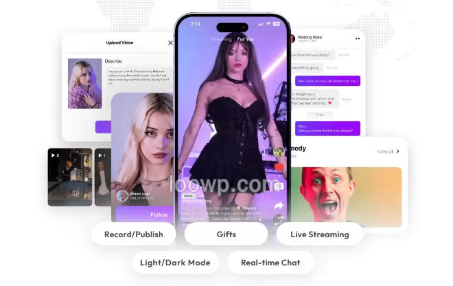 全开源仿TikTok直播短视频社交应用APP源码/含后端/裸体检测