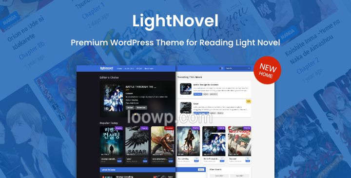 WordPress轻量级在线小说阅读网站源码V1.1.5