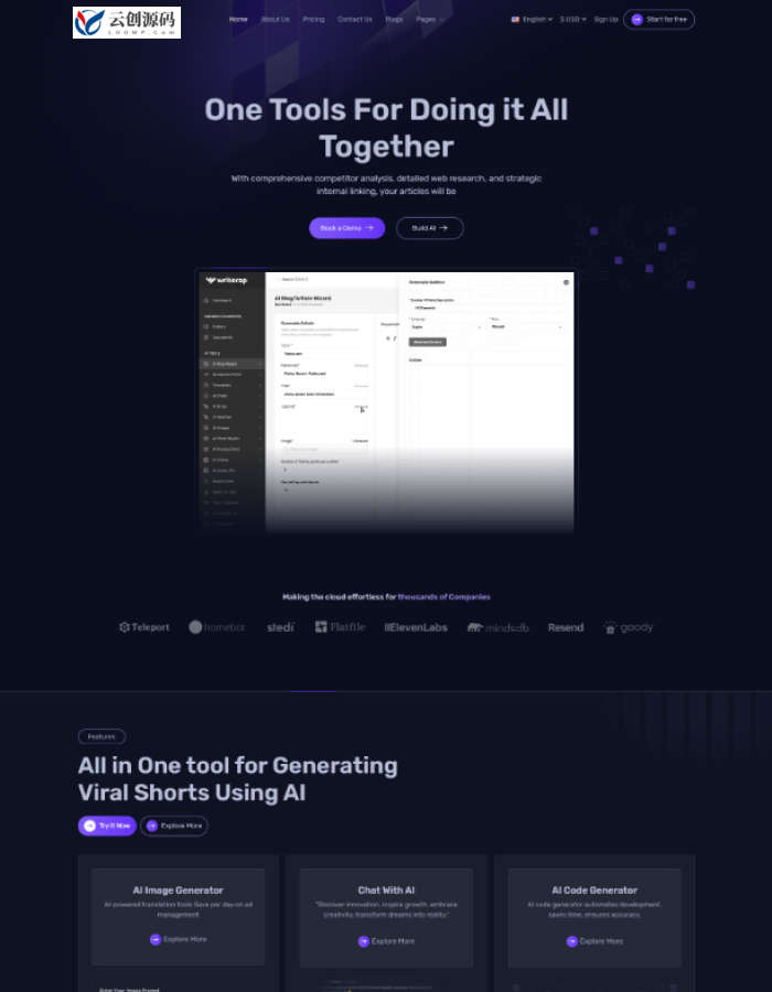 DeepSeek驱动AI内容创作系统网站源码/WordPress集成/Seo检查器