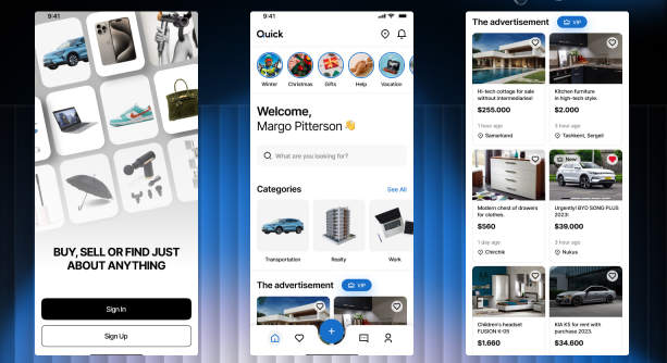 Flutter二手交易平台APP源码/同城分类交易市场源码/含Web前后端+Android+iOS