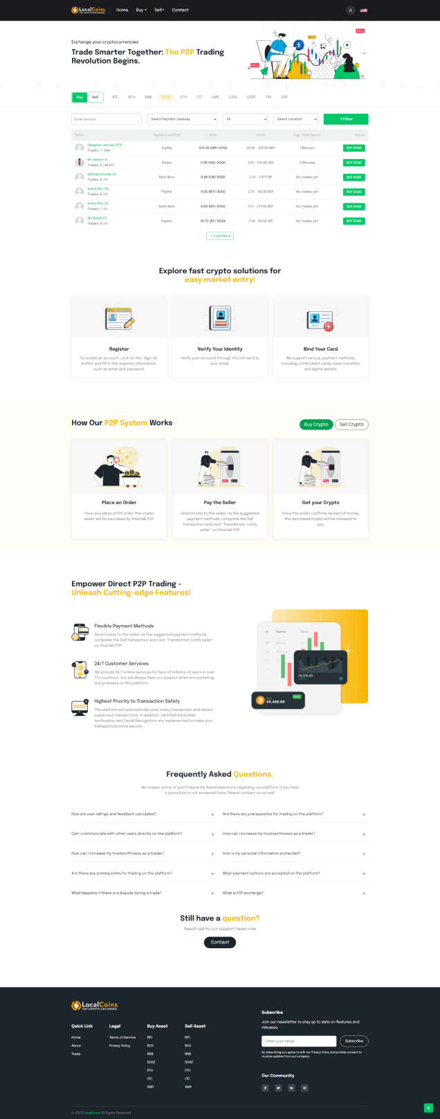 Flutter点对点币币交易APP源码/USDT 场外交易/含Web前后端+手机APP