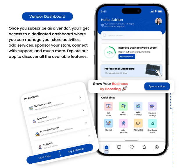 Flutter企业列表和同城服务目录APP源码(全套含Next.JS前端)