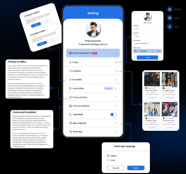Flutter企业列表和同城服务目录APP源码(全套含Next.JS前端)