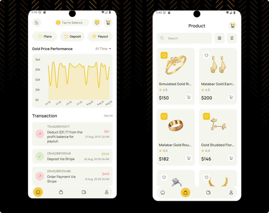 黄金投资理财APP源码/PHP黄金首饰交易商城源码/Web+App+后端