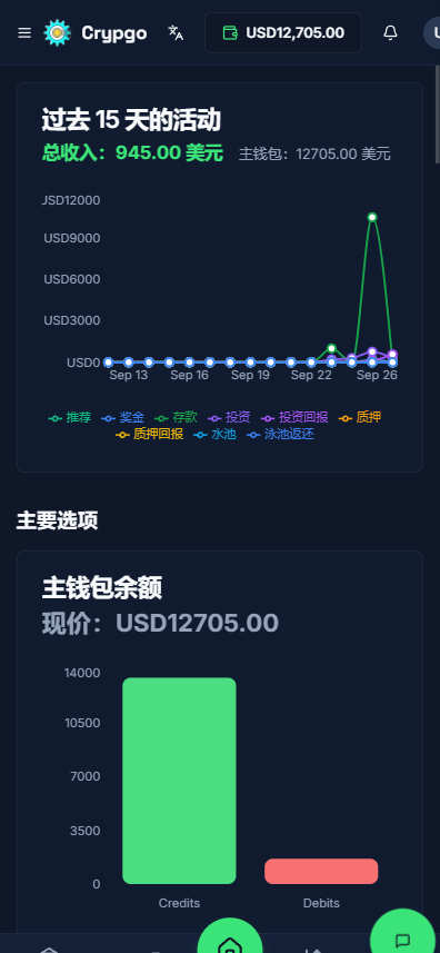高性能Next.JS加密货币投资平台源码/质押生息/共享投资池/多级分销