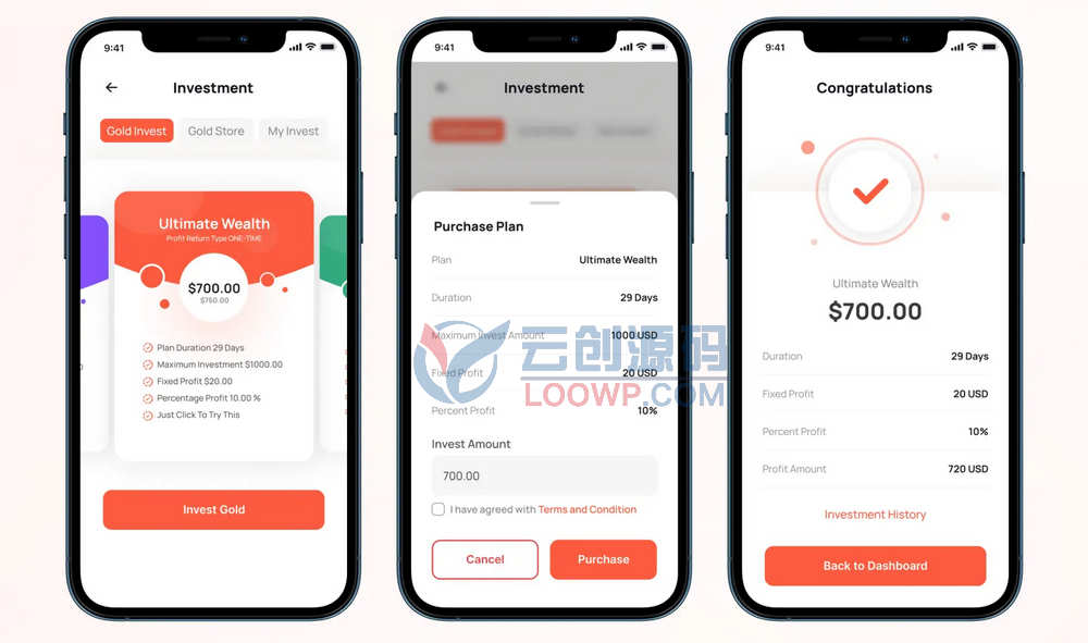 全端黄金投资平台APP源码/在线黄金交易网站源码/Web+App