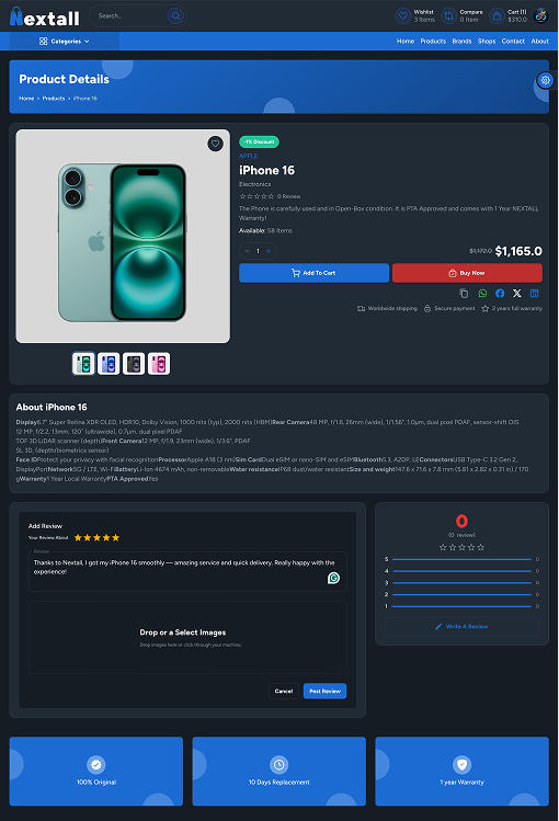 全开源Next.js15+React19跨境电商网站源码/高性能电商平台源码