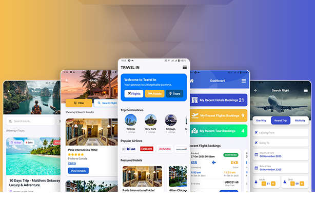 React Native旅游预订系统APP源码/航班订票/酒店预订(Web+App)