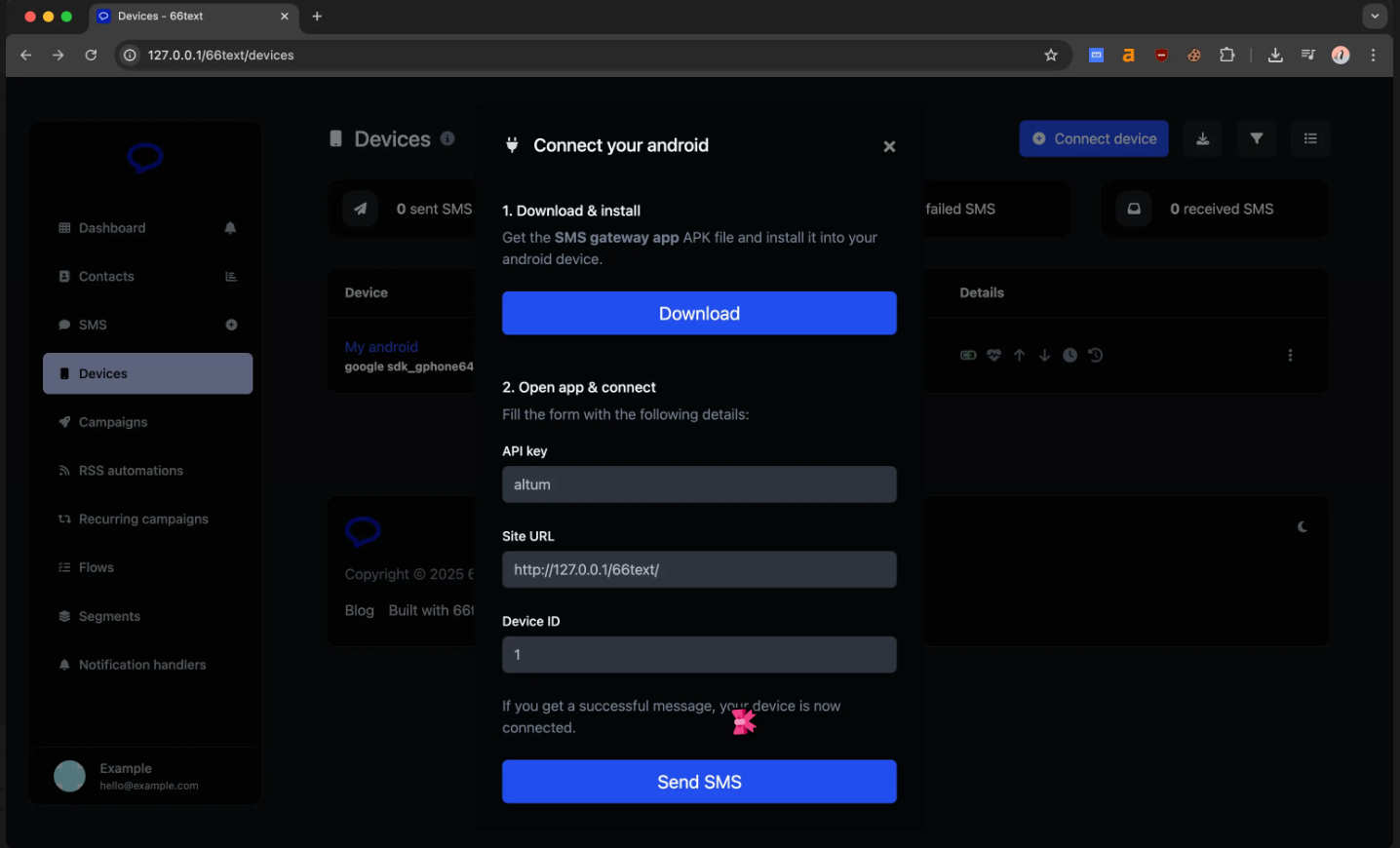 SaaS版Android短信网关源码_批量API/网页发送_多设备管理