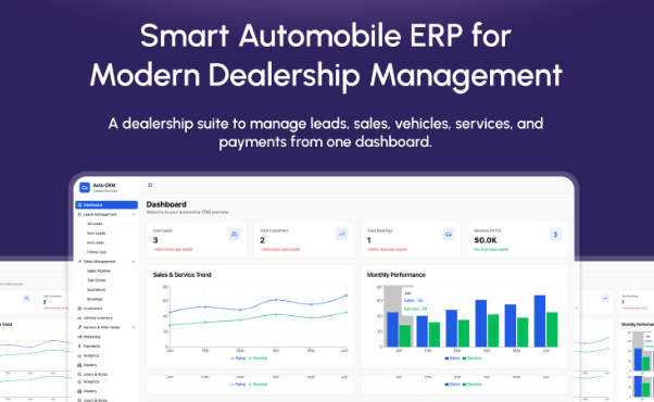 全开源汽车经销商CRM&ERP源码/汽车行业管理网站源码