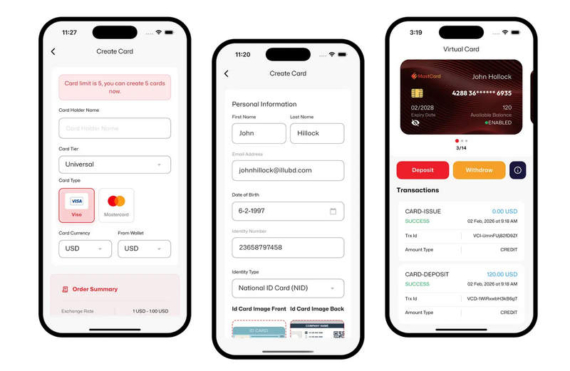 全开源虚拟信用卡发卡系统SaaS源码/APP+Web前后端
