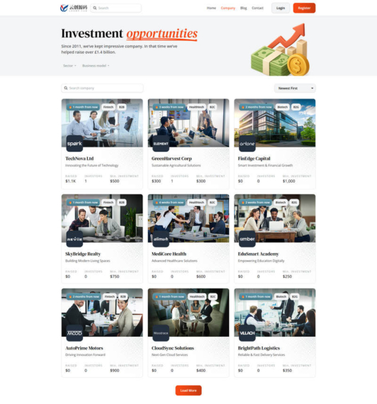 Laravel创投融资平台网站源码_创业公司与投资人对接系统