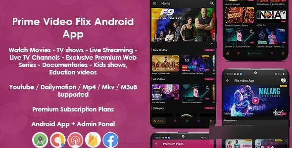 Prime Video Flix付费订阅视频流应用Android原生APP源码 更新至v6.0