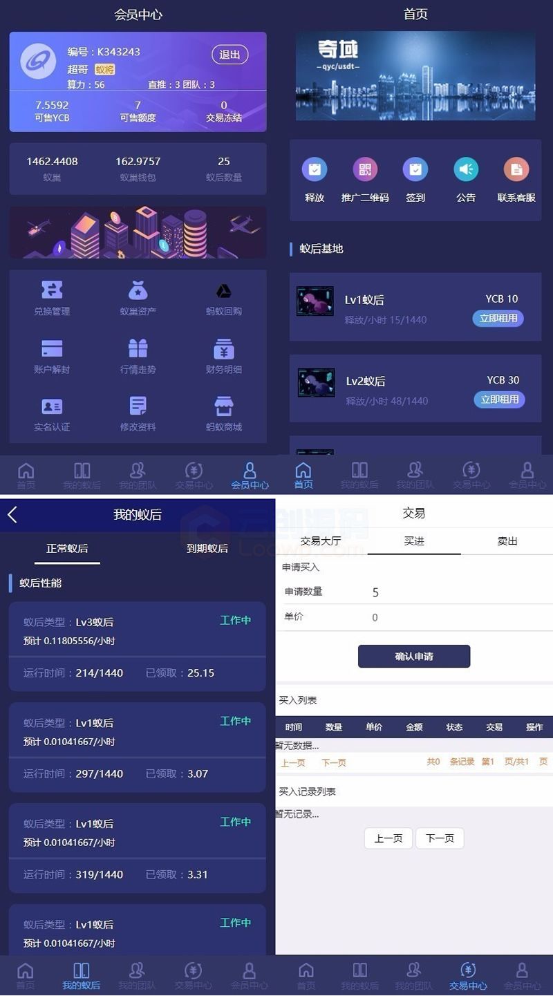 【挖矿区块链资金盘源码】疯狂蚂蚁挖矿区块链模式资金盘源码/全开源可二开/可封装APP