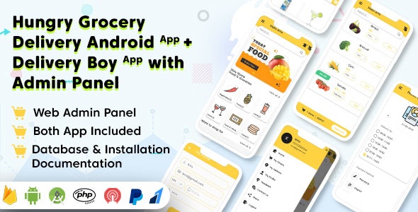 蔬菜\水果\家居用品等杂货派送系统Android应用APP源码带后端管理面板 更新至v1.4