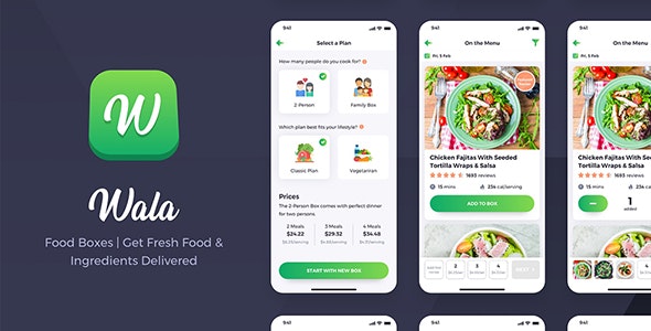 looWala食品快餐外卖点餐系统React Native应用APP模板源码【IOS+Android】