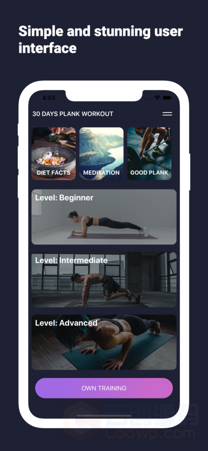 Workout健身运动瘦身计划IOS手机APP源码