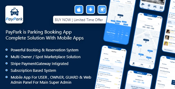 LooPark停车预约停车管理系统手机APP源码带后台(Web+Android+IOS三端)