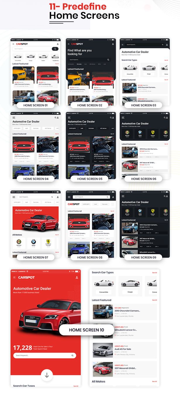 汽车经销商分类目录React Native应用APP源码(WordPress后端)