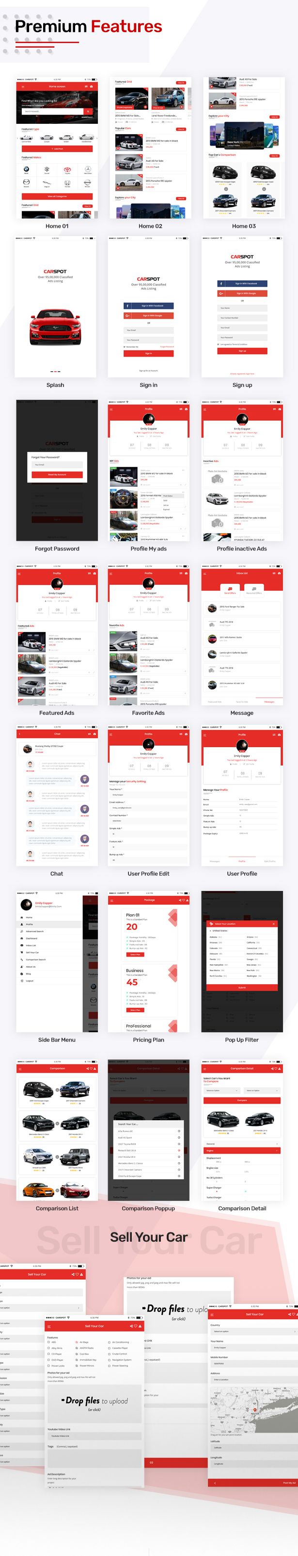 汽车经销商分类目录React Native应用APP源码(WordPress后端)