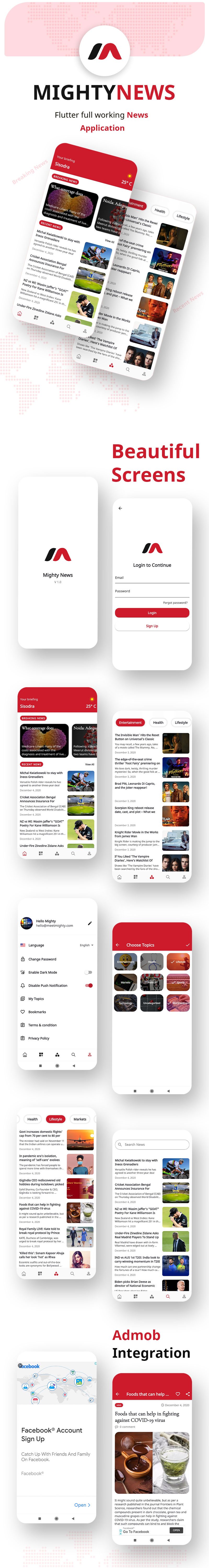 【MightyNews v16】Flutter2.0新闻阅读系统APP源码带WordPress后端