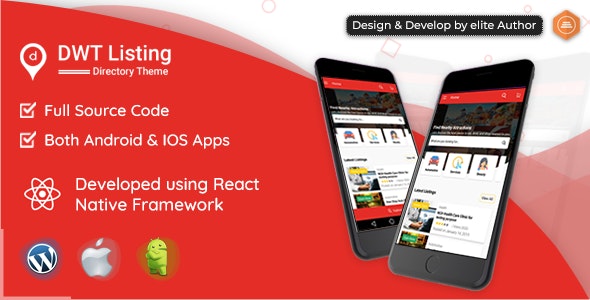 DWT Listing同城业务分类目录应用React Native APP源码V1.0