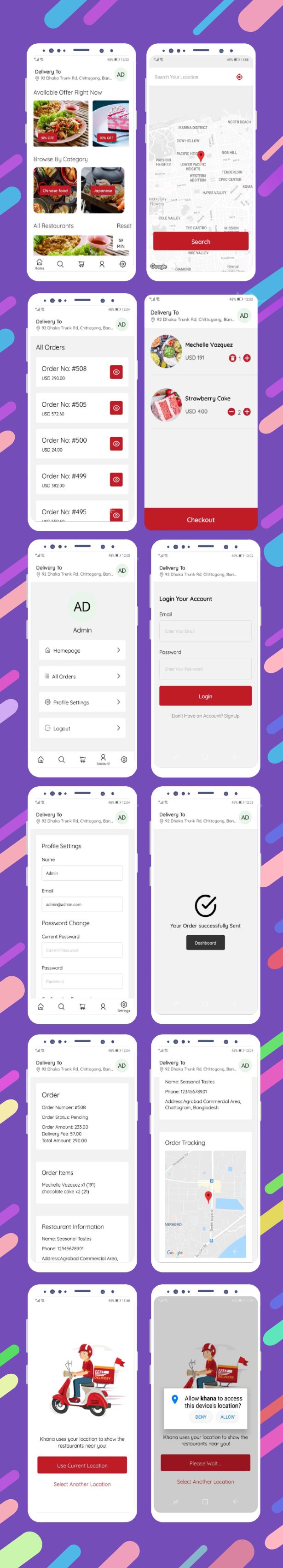 多餐厅外卖订餐系统顾客端React Native跨端应用APP源码（Android+IOS）