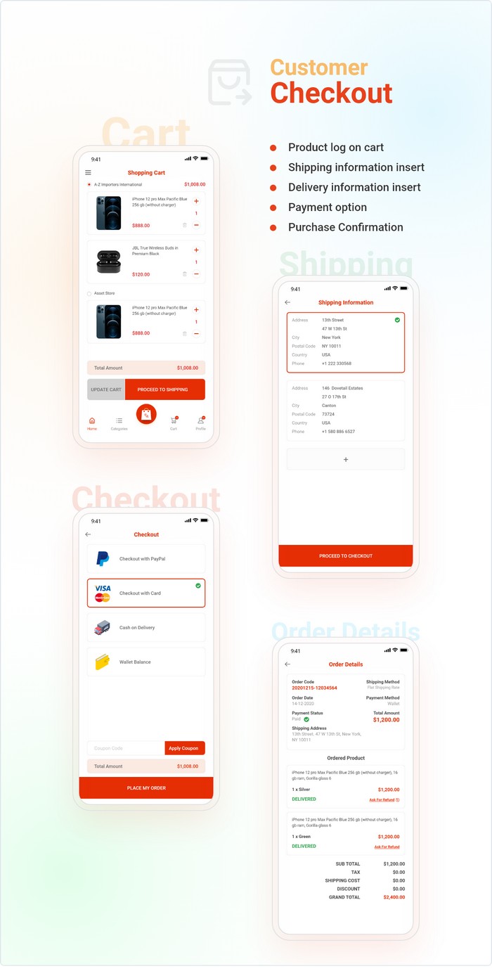 Active eCommerce Flutter App在线购物Flutter手机APP源码V4.5.0