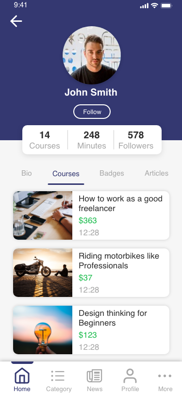 Profile Page