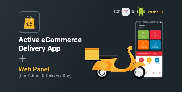 Active eCommerce Delivery Boy购物商城Flutter送货员APP源码V3.7