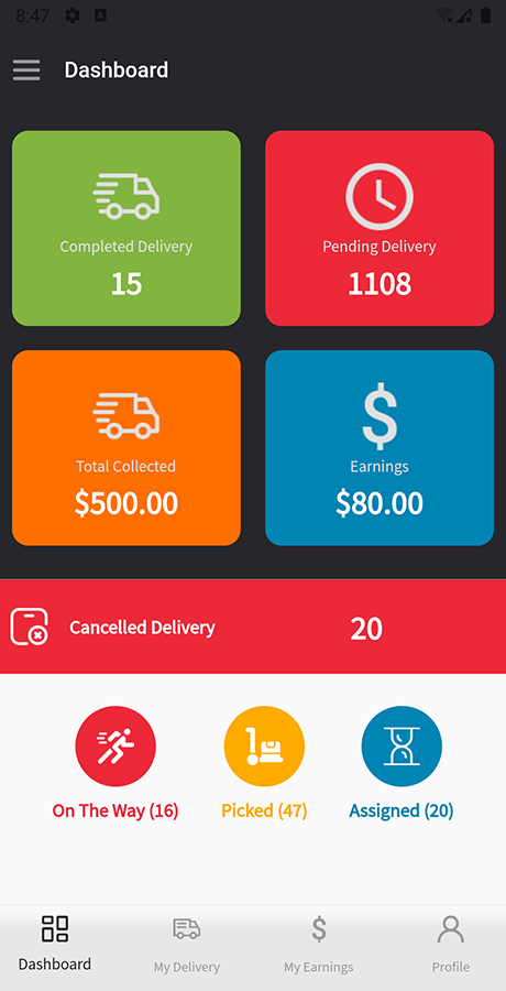 Active eCommerce Delivery Boy购物商城Flutter送货员APP源码V3.7